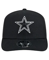 New Era Men's Black Dallas Cowboys Canvas Trucker 9SEVENTY Stretch-Snap Hat