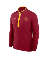 Nike Men's Cardinal Iowa State Cyclones Coaches Courtside Basketball Victory Performance Quarter-Zip Top