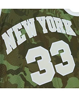 Mitchell & Ness Men's Patrick Ewing Camo New York Knicks Hardwood Classics 1991/92 Ghost Green Swingman Jersey