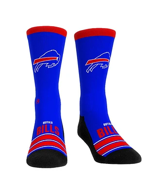 Rock Em' Men's and Women's Buffalo Bills Gametime Stripe Crew Socks