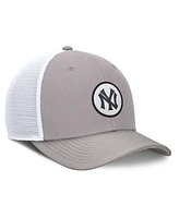 Nike Men's Gray New York Yankees Cooperstown Collection Rise Trucker Adjustable Hat