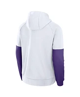 Nike Men's White Lsu Tigers Fitness Raglan Performance Pullover Hoodie