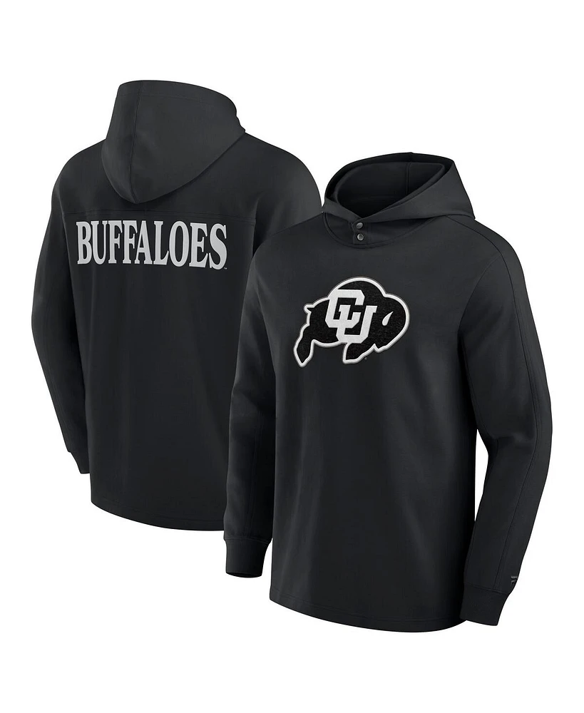 Fanatics Men's Black Colorado Buffaloes Blaze Tri-Blend Pullover Hoodie