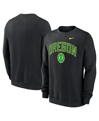 Nike Men's Black Oregon Ducks Arched Seal Pullover Sweatshirt