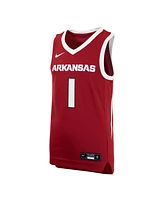 Nike Big Boys and Girls 1 Crimson Arkansas Razorbacks Replica Basketball Jersey