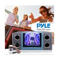 Pyle Dual Subwoofer Box System, 10'' Vented Enclosure, 1000W Max, Led Lights