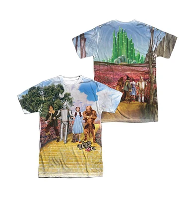 Wizard Of Oz Men's On The Road (Front/Back Print) Short Sleeve Adult Poly Crew Tee / T-Shirt