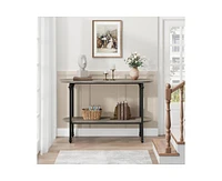gaomon Entryway Table, 43.3" Console Table with Storage, 2 Tier Sofa Table with Metal Frame and Mdf, Behind Couch Table for Living Room, Hallway