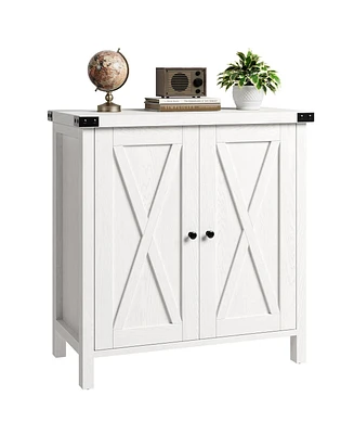 gaomon Farmhouse Buffet Cabinet with Adjustable Shelf and Barn Doors