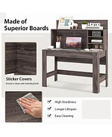 Gouun 48 Inch Writing Computer Desk with Anti-Tipping Kits and Cable Management Hole