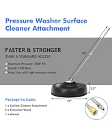 Mecale 16 Inch Pressure Washer with 2 Spray Nozzles and 1/4-inch Quick-connect Extension Wands