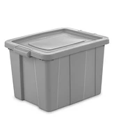 Sterilite Tuff1 18 Gallon Plastic Storage Tote Container Bin with Lid (6 Pack)