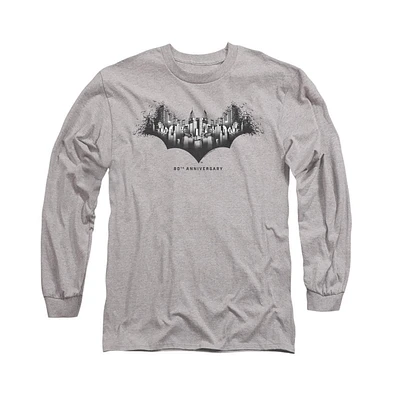 Batman Men's Gotham Shield Long Sleeve Adult Tee / T-Shirt