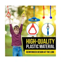 SereneLife 50 Ninja Warrior Obstacle Course Kit with 13 Accessories