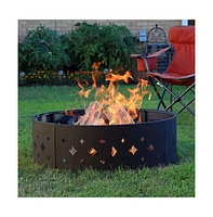 Slickblue Heavy Duty Fire Pit Ring for Durable Outdoor Fire Pit and Heating