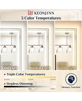 keonjinn 60x36 Led Bathroom Mirror with Frontlit and Backlit