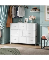 Wlive Fabric Dresser for Bedroom - Storage Drawer Unit as Tv Stand 32-43 inch TVs