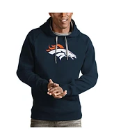 Antigua Men's Navy Denver Broncos Victory Pullover Hoodie