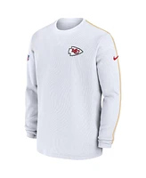 Nike Men's White Kansas City Chiefs 2024 Sideline Coaches Long Sleeve Top