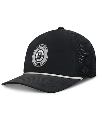 Fanatics Men's Black Boston Bruins Front Office Performance A-Frame Adjustable Hat