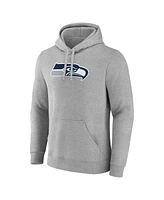 Fanatics Men's Heather Gray Seattle Seahawks Deliver Fleece Pullover Hoodie