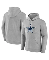 Fanatics Men's Heather Gray Dallas Cowboys Deliver Fleece Pullover Hoodie