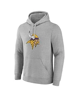 Fanatics Men's Heather Gray Minnesota Vikings Deliver Fleece Pullover Hoodie