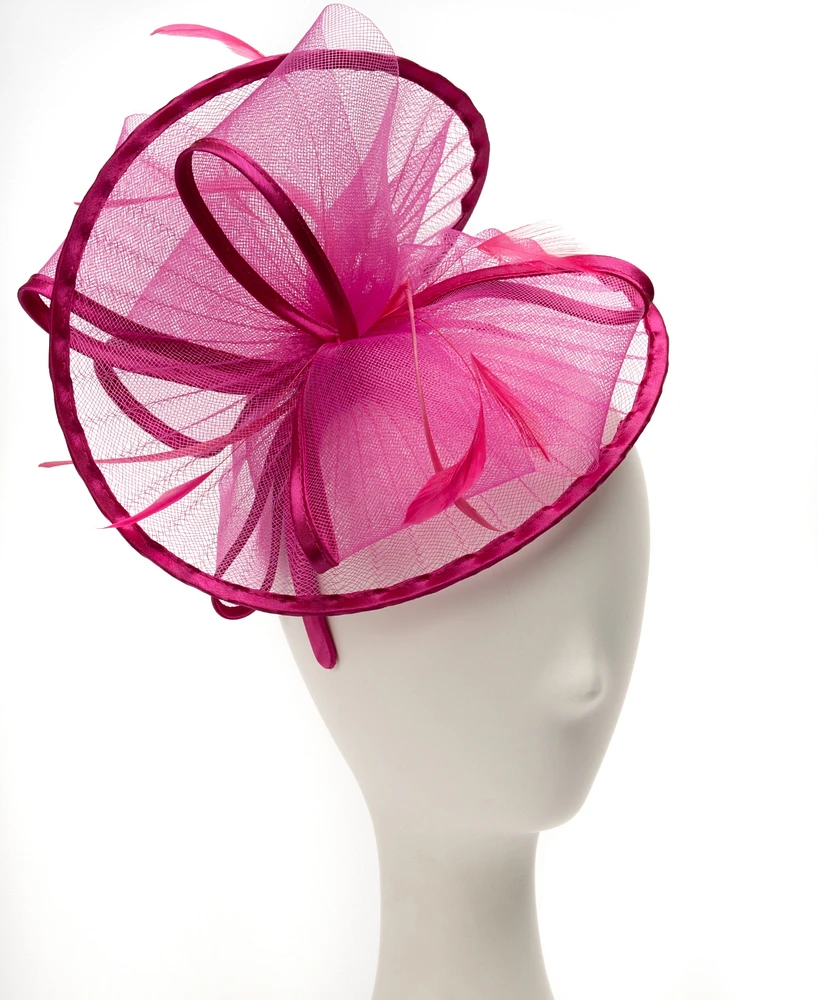 August Hats Sheer Pleated Fascinator