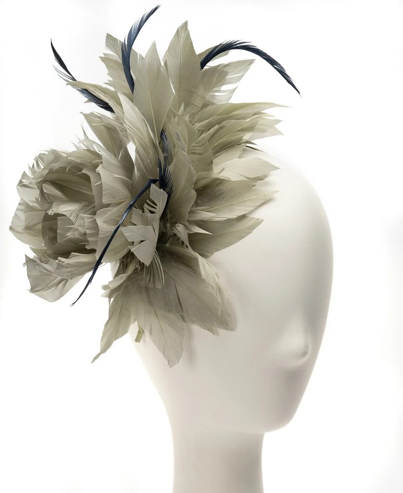 August Hats Sweet Floral Feather Fascinator
