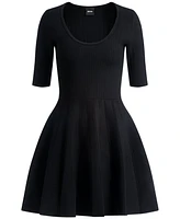 Boss by Hugo Women's Scoop-Neck Flared Dress