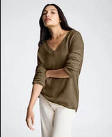 Kenneth Cole Women's Oversized V-Neck Sweater