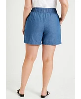 June + Vie Plus Size June + Vie Denim Bermuda Shorts