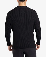 X-Ray Men's Ribbed Mock Neck Quarter-Zip Sweater