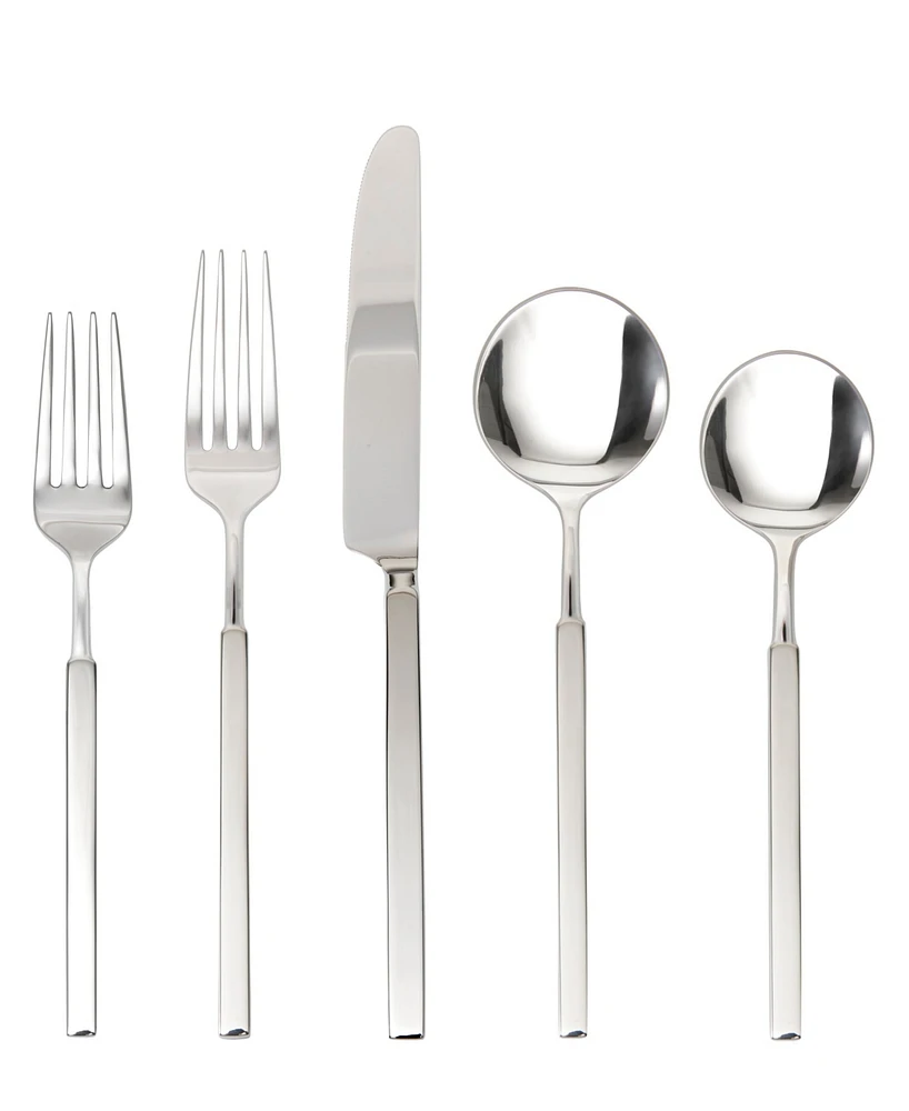 Fortessa Jaxson Brushed 20-Piece Flatware Set, Service for 4