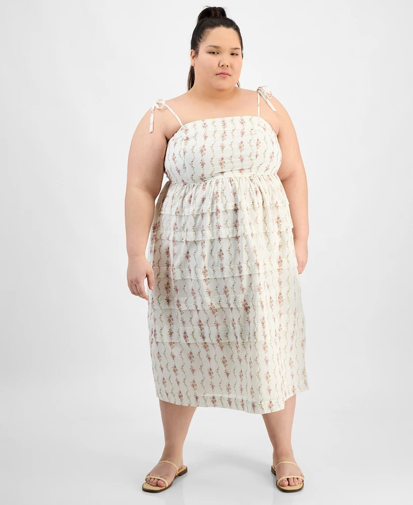 And Now This Trendy Plus Floral Fit & Flare Dress, Exclusively at Macy's
