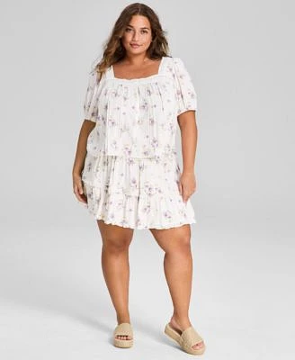 Now This Floral Print Top Tiered Mini Skirt