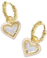 Kendra Scott 14k Gold-Plated Heart Charm Twisted Huggie Hoop Earrings