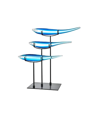 Dale Tiffany 3-Blue Fish Figurine