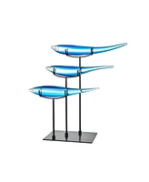 Dale Tiffany 3-Blue Fish Figurine