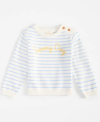 First Impressions Baby Sunny Day Striped Cotton Sweater, Exclusively at Macy's