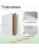 Wlive 16 Drawers Dresser Tall for Bedroom Closet Hallway Storage Organizer unit Large Dressers & Chests of with Fabric Bins