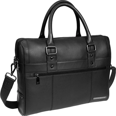 Boarding Pass The Gotham 18un Pebble Grain Genuine Leather Briefcase