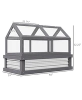 Outsunny Raised Garden Bed with Polycarbonate house,