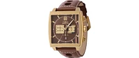 Invicta Men's 44300 S1 Rally Quartz Multifunction Brown, Rose Gold, Gold, Gunmetal Dial Watch