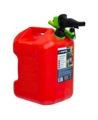 Scepter SmartControl Dual Handle Gasoline Can Jug with Funnel, 5 Gal/18.9L, Red