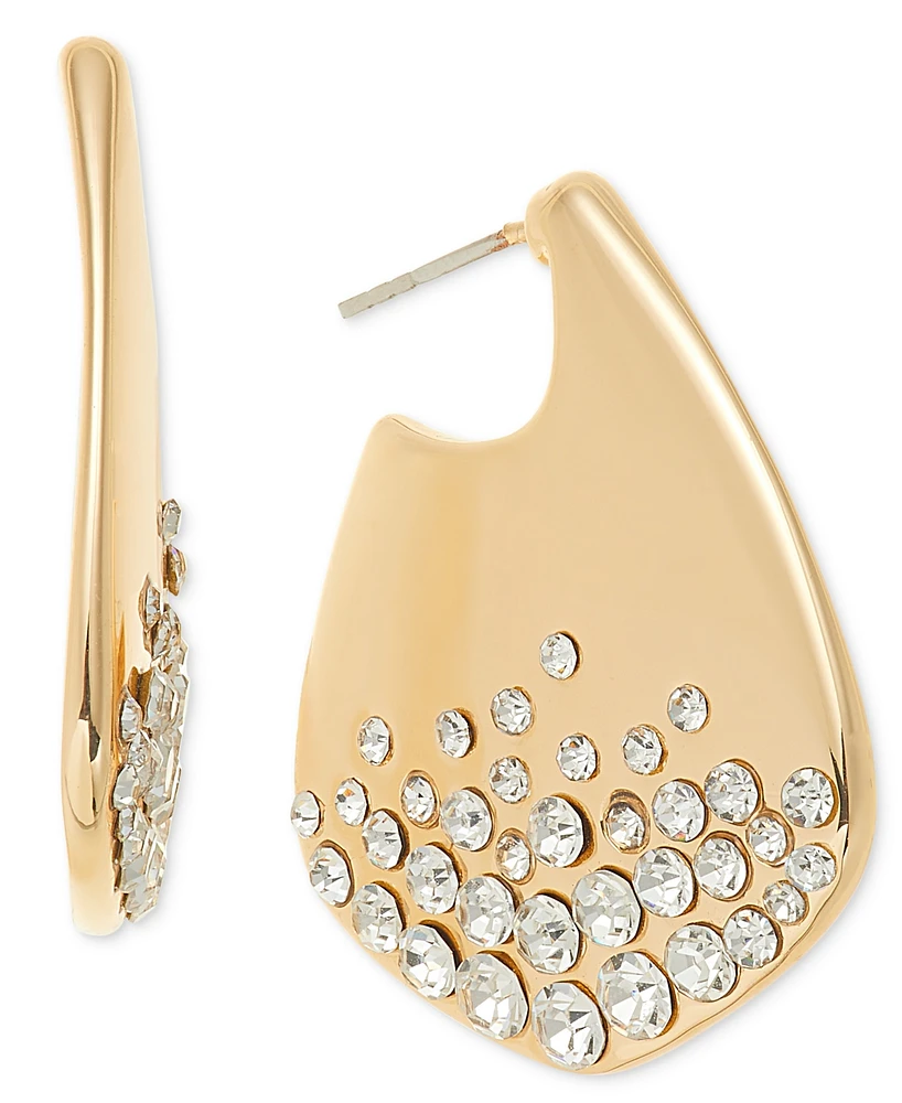 I.n.c. International Concepts Gold-Tone Pave Sculptural Drop Earrings, Exclusively at Macy's