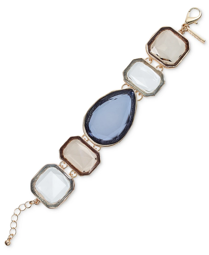 I.n.c. International Concepts Gold-Tone Color Stone Flex Bracelet, Exclusively at Macy's