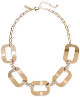 I.n.c. International Concepts Gold-Tone Pave & Rectangle Link Statement Necklace, 20-1/2"+ 3" extender, Exclusively at Macy's