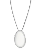 I.n.c. International Concepts Silver-Tone Sculptural Disc Long Pendant Necklace, 33" + 3" extender, Exclusively at Macy's