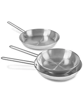 Arch Studio Stainless Steel Frypans, Set of 3, Exclusively at Macy's